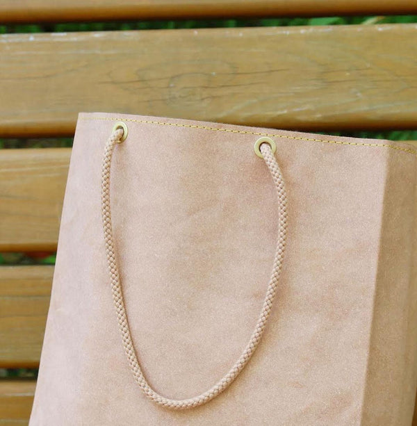 MAKOO マコー ショッピングバッグ ナチュラル リサイクルレザー サイズS / M  Shopping bag Natural