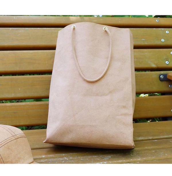 MAKOO マコー ショッピングバッグ ナチュラル リサイクルレザー サイズS / M  Shopping bag Natural