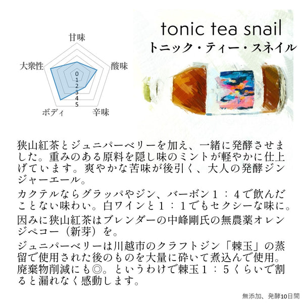 【送料無料】同種12本セット 発酵ジンジャーエール (sweet butterfly / honey bee / piña araña / tonic tea snail / ginger coco porterより1種×12本)