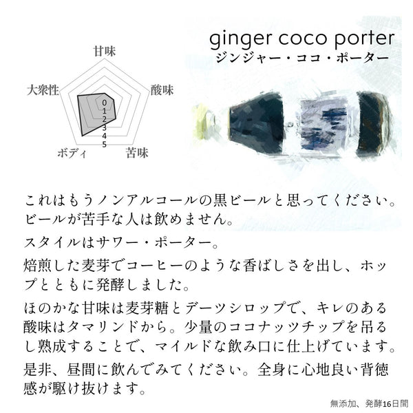 【送料無料】同種12本セット 発酵ジンジャーエール (sweet butterfly / honey bee / piña araña / tonic tea snail / ginger coco porterより1種×12本)