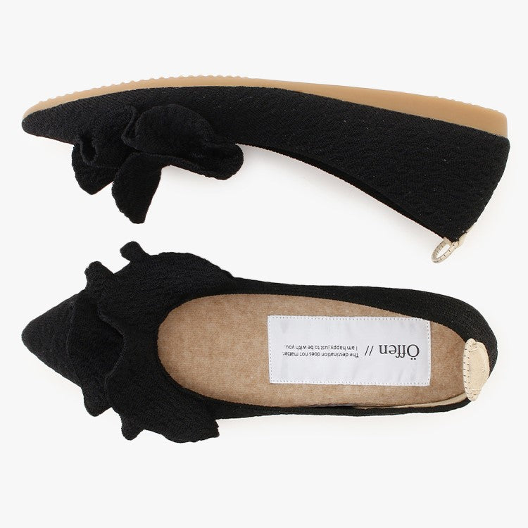 Offen オッフェン pointed-FRIN / BLACK パンプス